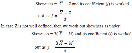 coefficient of skewness formula